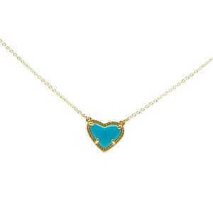 Kendra Scott Turquoise Ari Heart Necklace